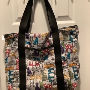 Tokidoki x Lesportsac Medium Bag Multicolored Cat Print RARE Multicolor